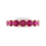 Luxe Shared Prong Ruby Eternity Ring (2.72 CTW) Top Flat View