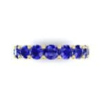 Luxe Shared Prong Blue Sapphire Eternity Ring (2.72 CTW) Top Flat View