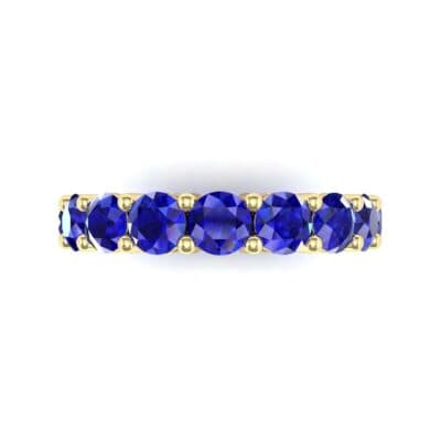 Luxe Shared Prong Blue Sapphire Eternity Ring (2.72 CTW) Top Flat View