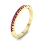Pave Ruby Ring (0.44 CTW) Perspective View