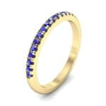Pave Blue Sapphire Ring (0.44 CTW) Perspective View
