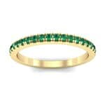 Pave Emerald Ring (0.44 CTW) Top Dynamic View