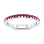 Pave Ruby Ring (0.44 CTW) Top Dynamic View