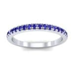 Pave Blue Sapphire Ring (0.44 CTW) Top Dynamic View