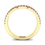 Pave Ruby Ring (0.44 CTW) Side View