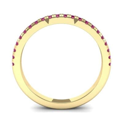 Pave Ruby Ring (0.44 CTW) Side View