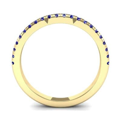 Pave Blue Sapphire Ring (0.44 CTW) Side View
