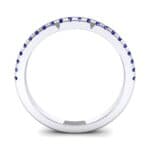 Pave Blue Sapphire Ring (0.44 CTW) Side View
