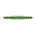 Pave Emerald Ring (0.44 CTW) Top Flat View