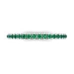 Pave Emerald Ring (0.44 CTW) Top Flat View