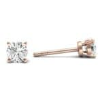 Classic Round Brilliant Diamond Stud Earrings (0.12 CTW) Top Dynamic View