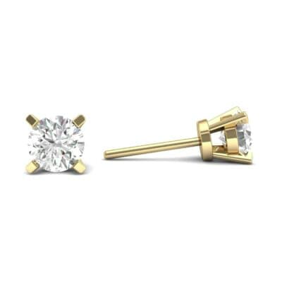 Classic Round Brilliant Diamond Stud Earrings (0.22 CTW) Top Dynamic View