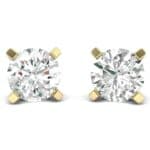 Classic Round Brilliant Diamond Stud Earrings (0.34 CTW) Perspective View