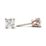 Classic Round Brilliant Diamond Stud Earrings (0.34 CTW) Top Dynamic View