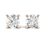 Classic Round Brilliant Diamond Stud Earrings (0.34 CTW) Side View