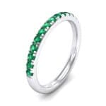 Pave Emerald Ring (0.51 CTW) Perspective View