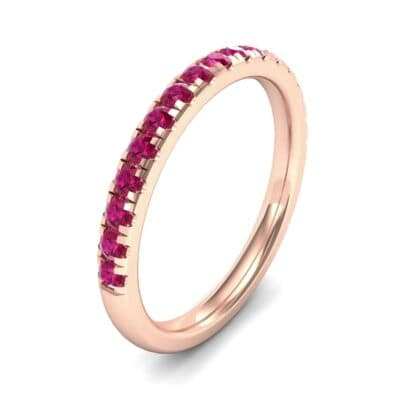 Pave Ruby Ring (0.51 CTW) Perspective View