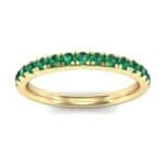 Pave Emerald Ring (0.51 CTW) Top Dynamic View
