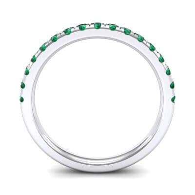 Pave Emerald Ring (0.51 CTW) Side View