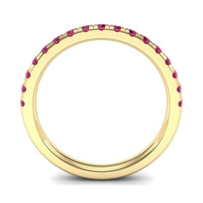 Pave Ruby Ring (0.51 CTW) Side View