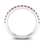 Pave Ruby Ring (0.51 CTW) Side View