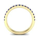 Pave Blue Sapphire Ring (0.51 CTW) Side View