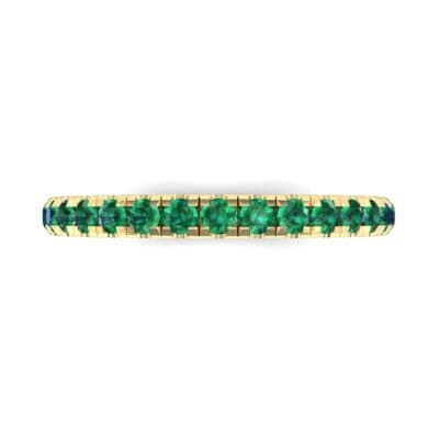 Pave Emerald Ring (0.51 CTW) Top Flat View