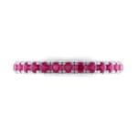 Pave Ruby Ring (0.51 CTW) Top Flat View