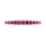 Pave Ruby Ring (0.51 CTW) Top Flat View