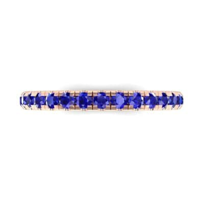 Pave Blue Sapphire Ring (0.51 CTW) Top Flat View