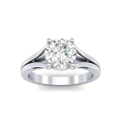 Cathedral Split Shank Solitaire Diamond Engagement Ring (0.36 CTW) Top Dynamic View