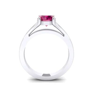 Cathedral Split Shank Solitaire Ruby Engagement Ring (0.36 CTW) Side View