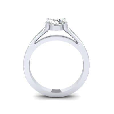 Cathedral Split Shank Solitaire Diamond Engagement Ring (0.36 CTW) Side View