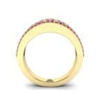 Reina Three-Row Pave Ruby Ring (1.29 CTW) Side View