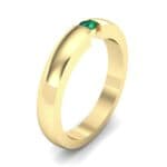 Floating Solitaire Emerald Ring (0.06 CTW) Perspective View