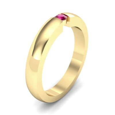 Floating Solitaire Ruby Ring (0.06 CTW) Perspective View