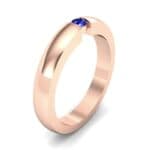 Floating Solitaire Blue Sapphire Ring (0.06 CTW) Perspective View