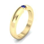 Floating Solitaire Blue Sapphire Ring (0.06 CTW) Perspective View