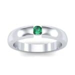 Floating Solitaire Emerald Ring (0.06 CTW) Top Dynamic View