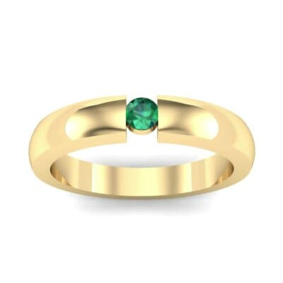 Floating Solitaire Emerald Ring (0.06 CTW) Top Dynamic View