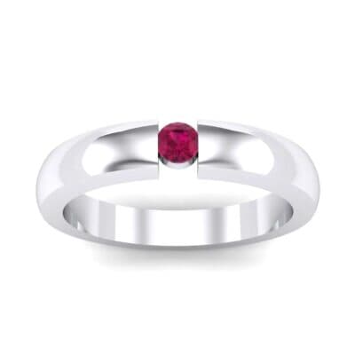 Floating Solitaire Ruby Ring (0.06 CTW) Top Dynamic View