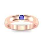 Floating Solitaire Blue Sapphire Ring (0.06 CTW) Top Dynamic View