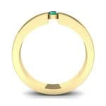 Floating Solitaire Emerald Ring (0.06 CTW) Side View