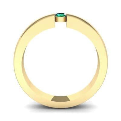 Floating Solitaire Emerald Ring (0.06 CTW) Side View
