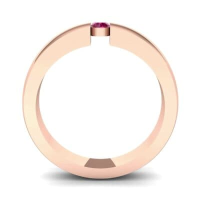 Floating Solitaire Ruby Ring (0.06 CTW) Side View