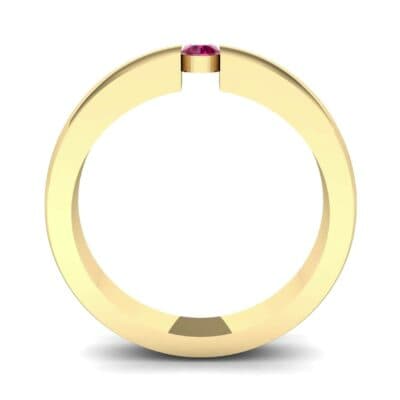 Floating Solitaire Ruby Ring (0.06 CTW) Side View