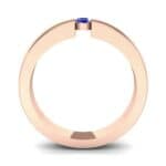 Floating Solitaire Blue Sapphire Ring (0.06 CTW) Side View