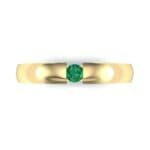 Floating Solitaire Emerald Ring (0.06 CTW) Top Flat View