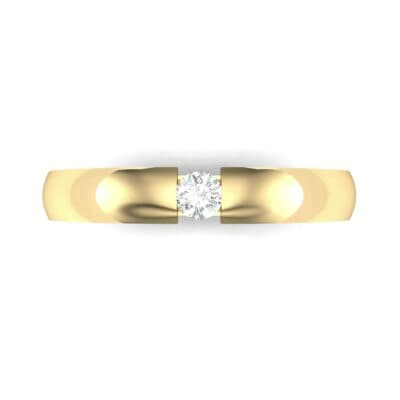 Floating Solitaire Diamond Ring (0.06 CTW) Top Flat View