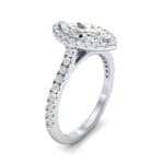 Marquise Halo Diamond Engagement Ring (0.97 CTW) Perspective View